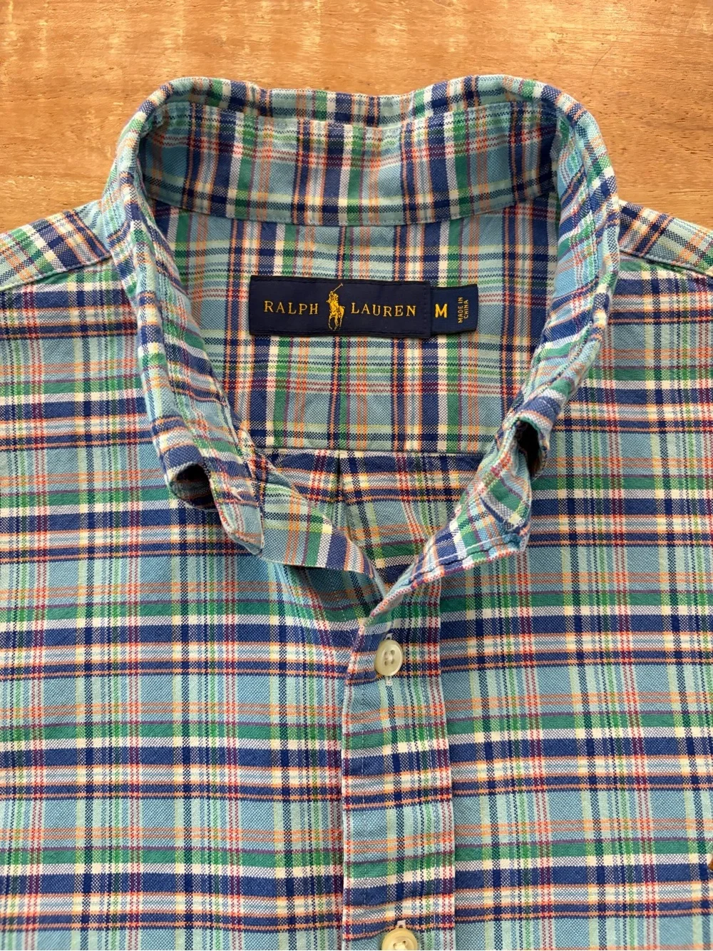 Polo Ralph Lauren‎ Plaid Button Down Shirt Size Medium Long Sleeve Preppy Pony